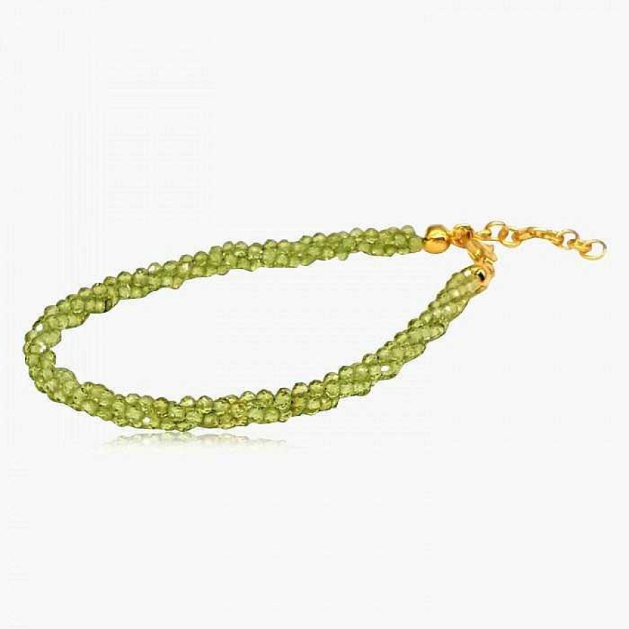 Schmuck Edelstein Colliers | Peridot Set 2-Teilig 925Er Silber