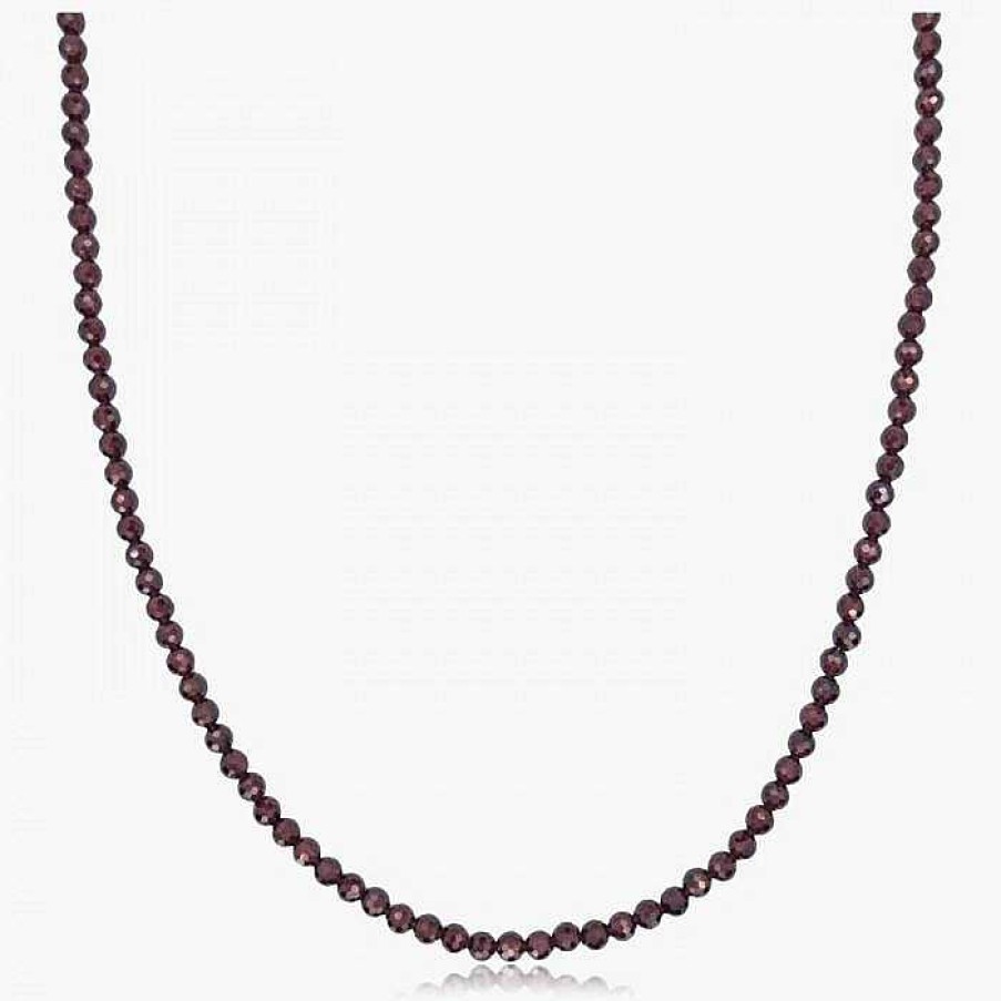 Schmuck Edelstein Colliers | Granat-Collier 925Er Silber