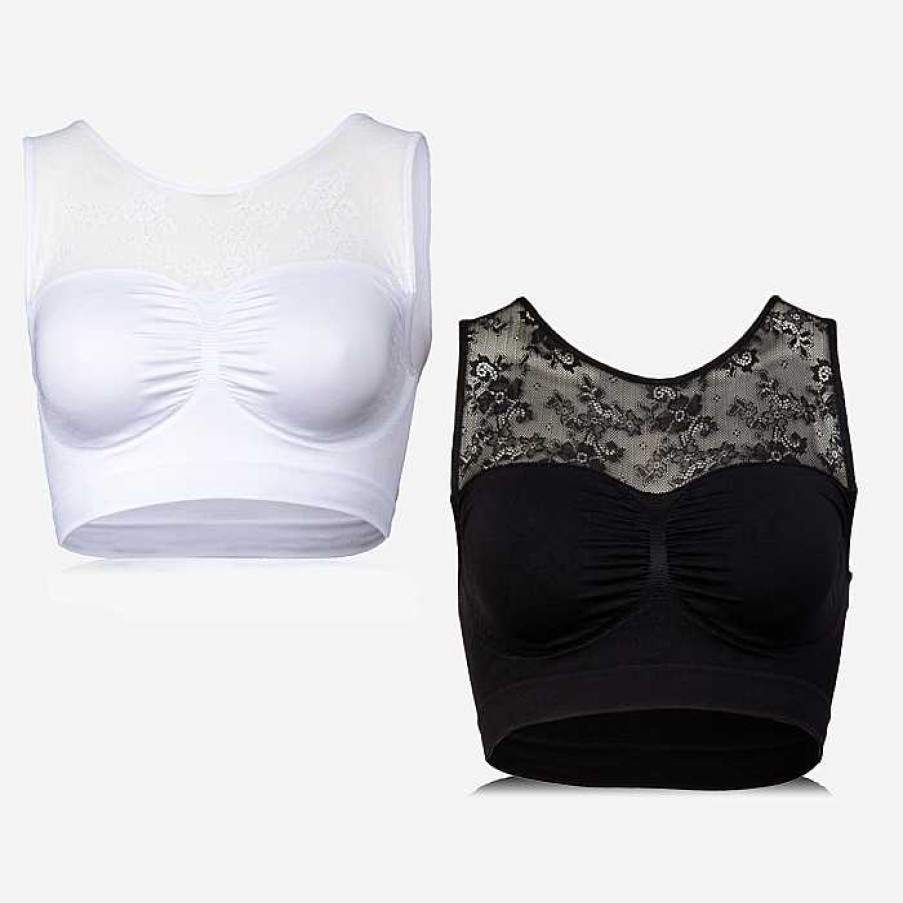 Mode & Accessoires Vercella Vita | Shapewear Komfort Soft-Bh Mit Spitzen-D Coll T 2Er Set