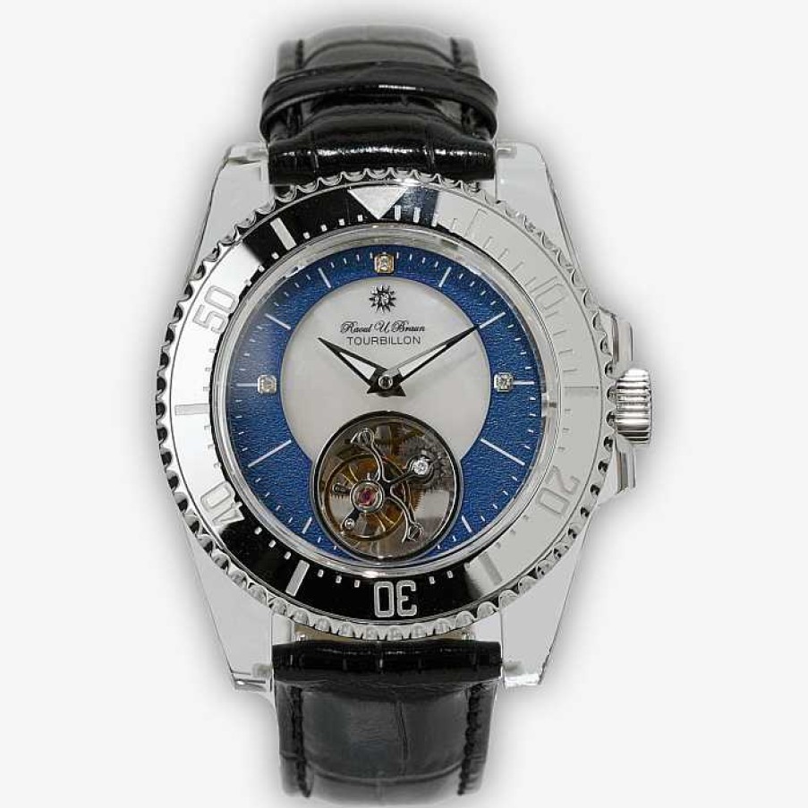 Uhren Raoul U. Braun Armbanduhren F R Herren | Tourbillon Handaufzug Rub05-T65-Cl-Bl-W