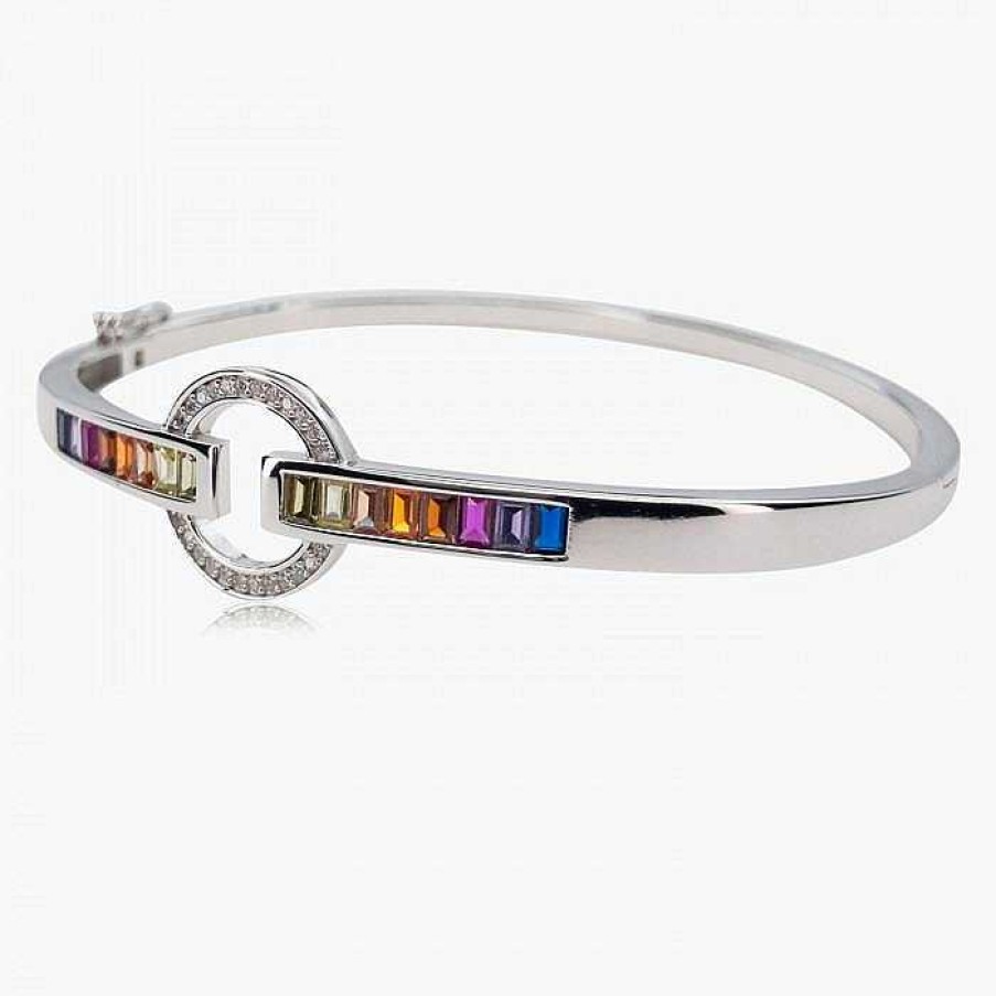 Schmuck Brillantaire | Armreif Strahlendes Farbenspiel 925Er Silber