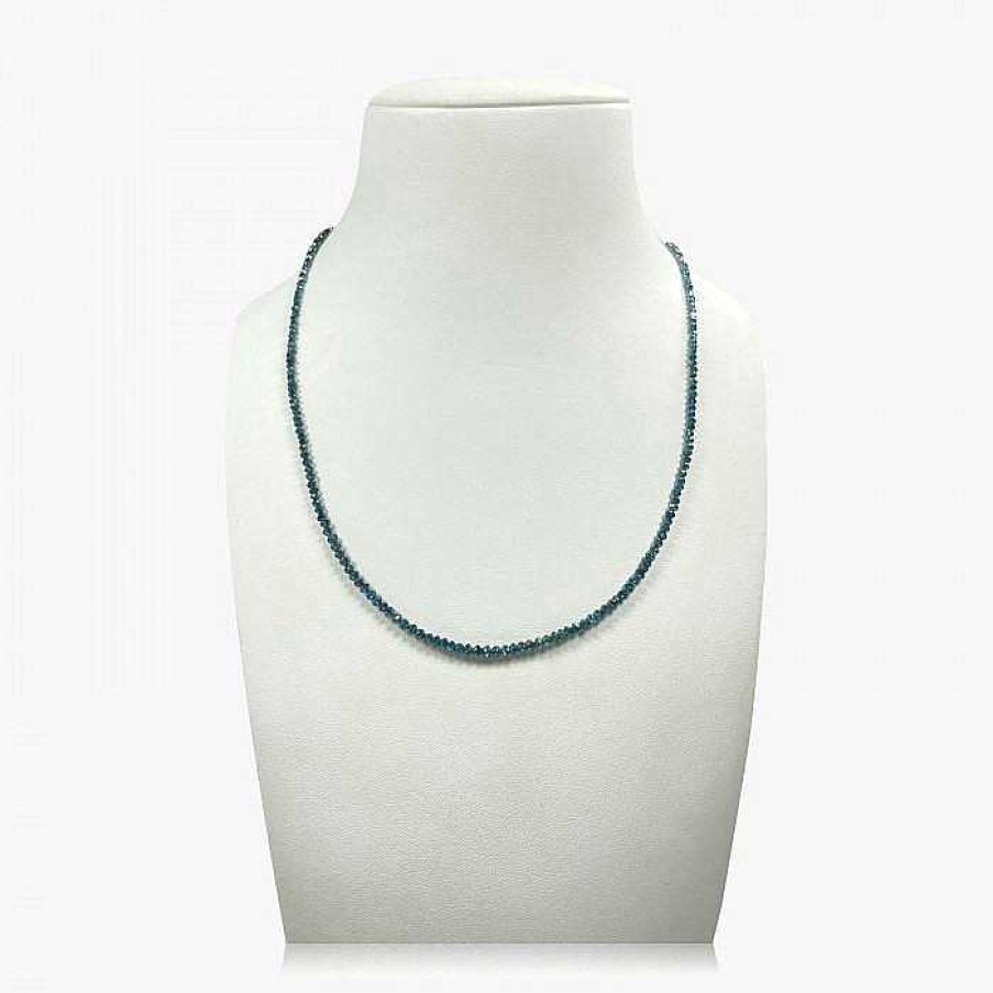 Schmuck Edelstein Colliers | Luxus-Collier Blaue Diamanten 18 Ct