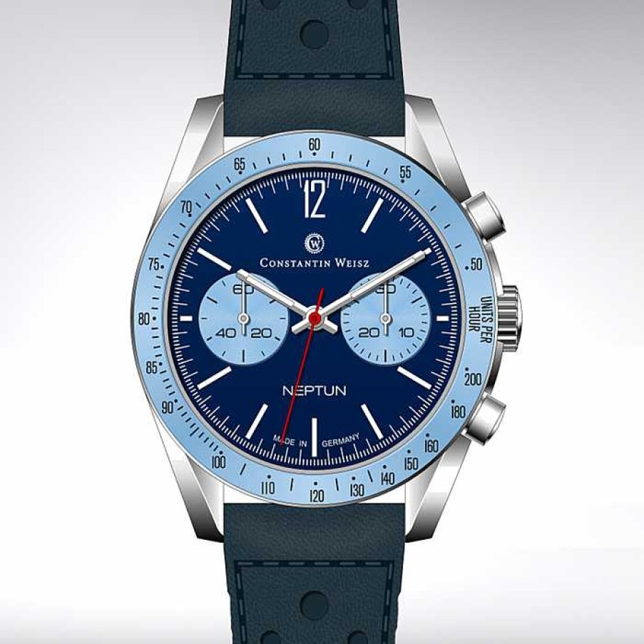 Uhren Constantin Weisz Armbanduhren F R Herren | Chronograph "Neptun" Handaufzug 22B858Cw Es Blue