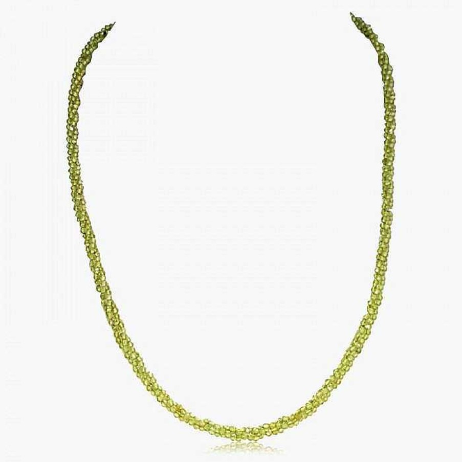 Schmuck Edelstein Colliers | Peridot Set 2-Teilig 925Er Silber