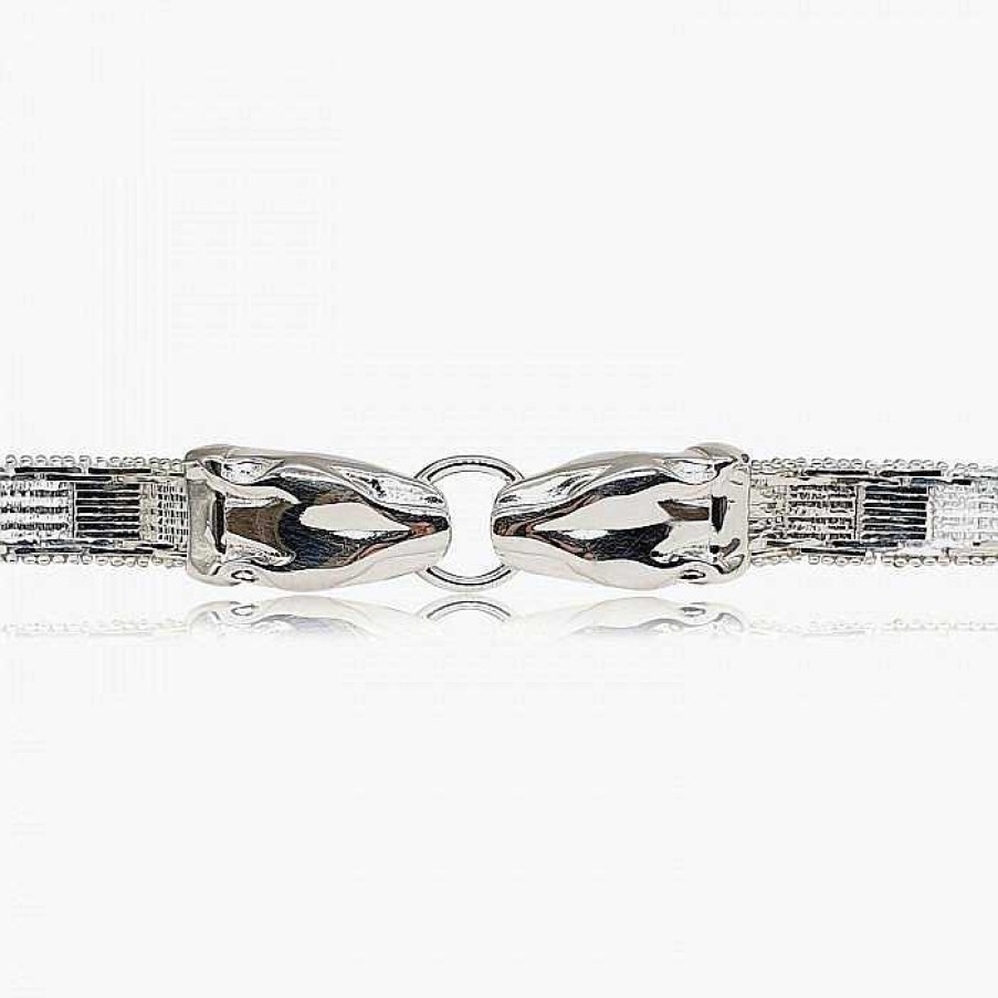 Schmuck Schmuck Highlights | Armband Panther 950Er Silber Sonderlegierung Riccio-Design