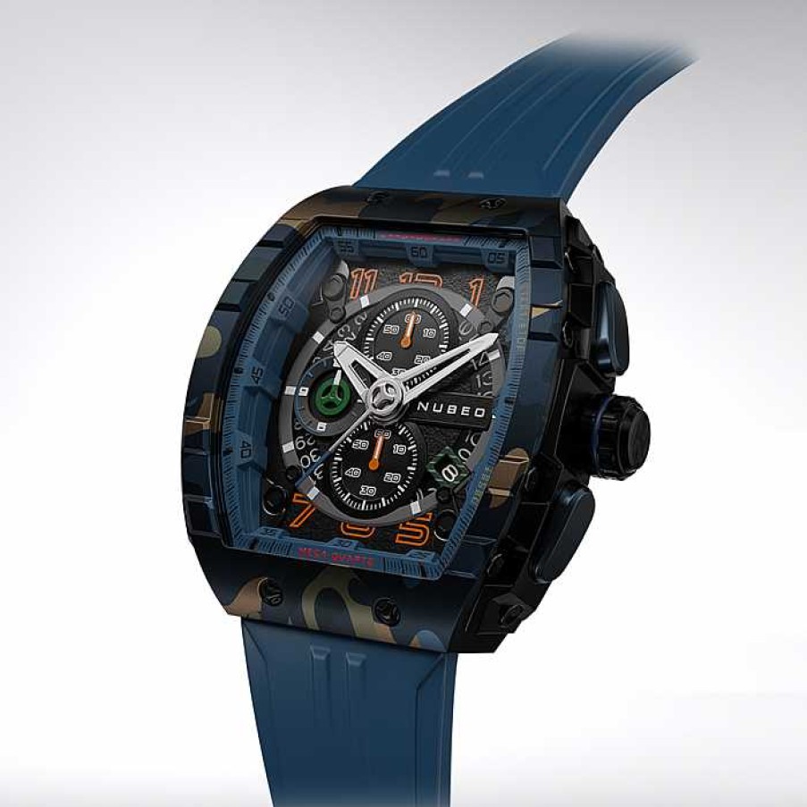 Uhren Nubeo Armbanduhren F R Herren | Magellan Blue Camo