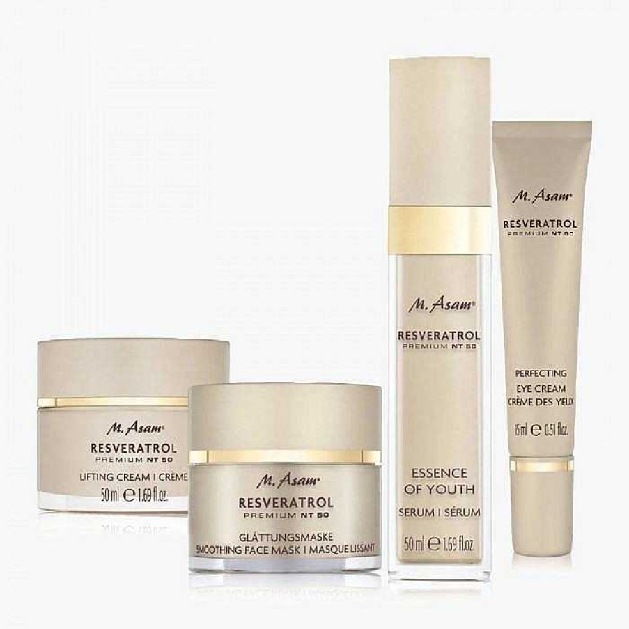 Beauty M. Asam® Augenpflege | Resveratrol Premium Nt50 Geschenkbox Set 4-Teilig