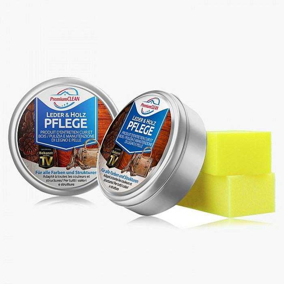 Haus & Garten PremiumCLEAN | Leder- Und Holzpflege 2 X 250 Ml Mit 2 Schw Mmen