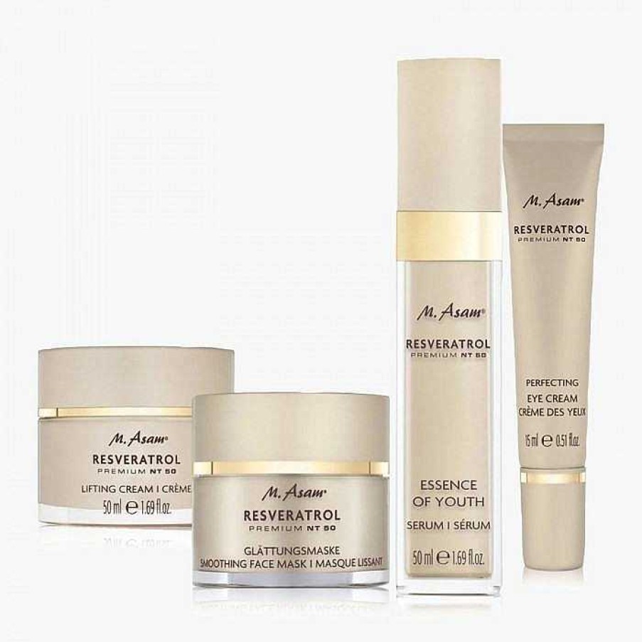 Beauty M. Asam® Pflegemasken | Resveratrol Premium Nt50 Geschenkbox Set 4-Teilig