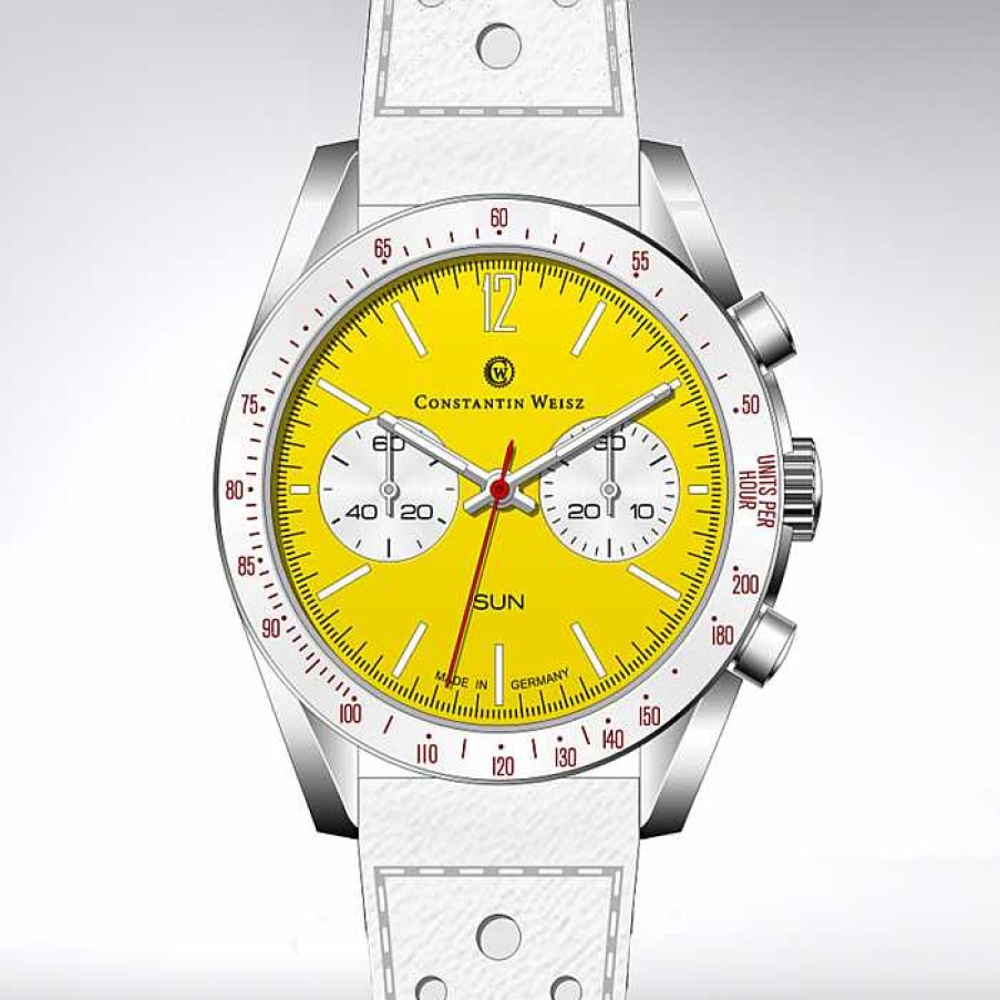 Uhren Constantin Weisz Armbanduhren F R Herren | Chronograph "Sun" Handaufzug 22B858Cw Es Yellow