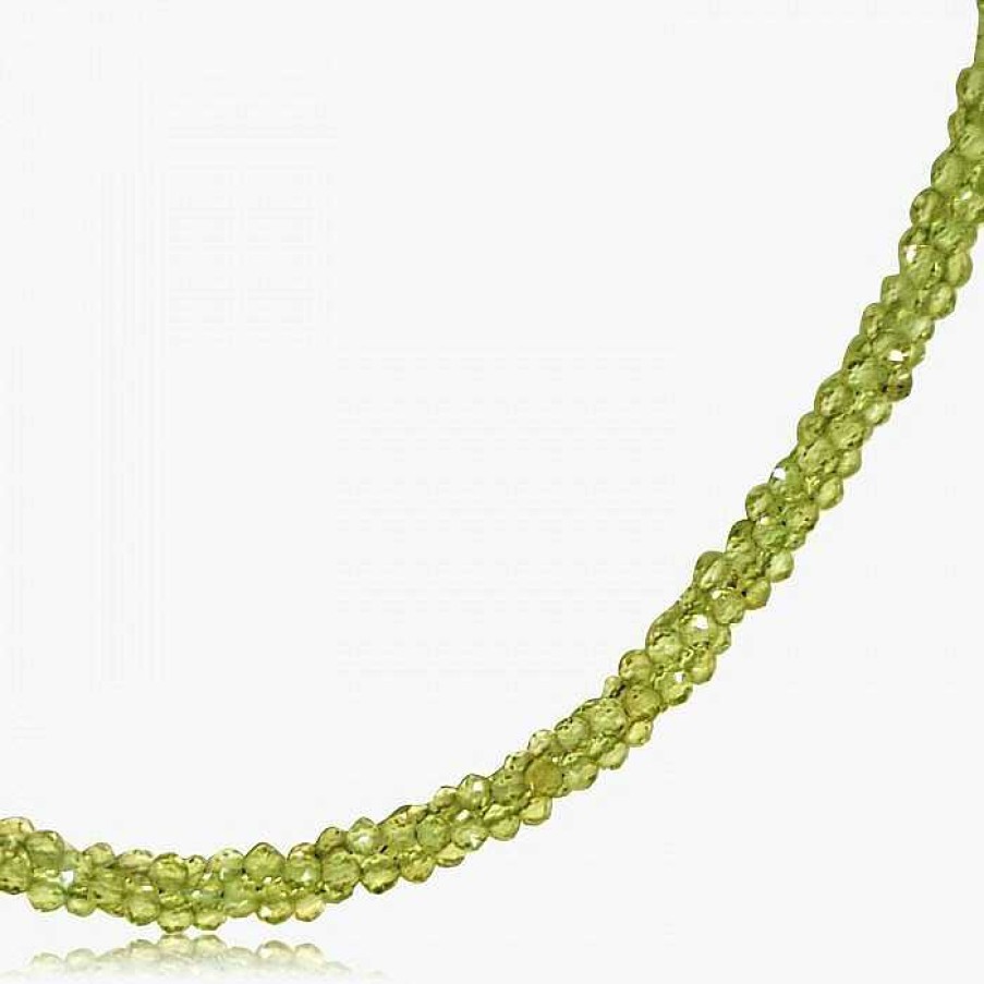 Schmuck Edelstein Colliers | Peridot Set 2-Teilig 925Er Silber