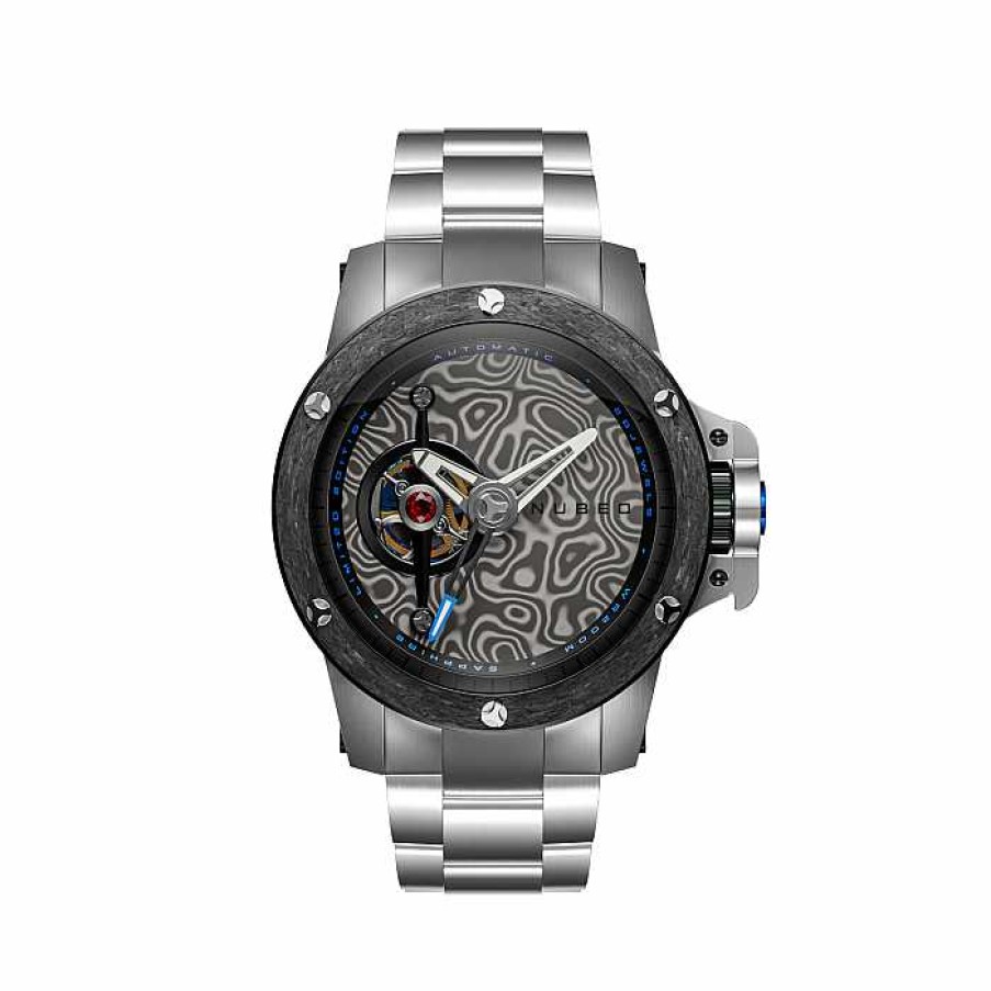 Uhren Nubeo Armbanduhren F R Herren | Curiosity Evolution Damascus Steel Automatic, Limited Edition