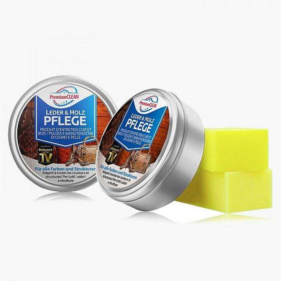 Haus & Garten PremiumCLEAN | Leder- Und Holzpflege 2 X 250 Ml Mit 2 Schw Mmen