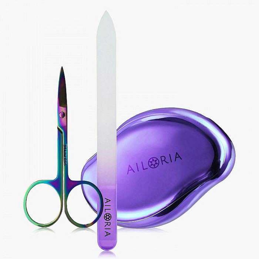 Beauty Ailoria | Doucette Set Hornhautentferner Mit Glasnagelfeile Und Nagelschere 3 Farben Zur Wahl